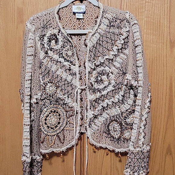Sandy Starkman beaded boho jacket - Picture 5 of 10